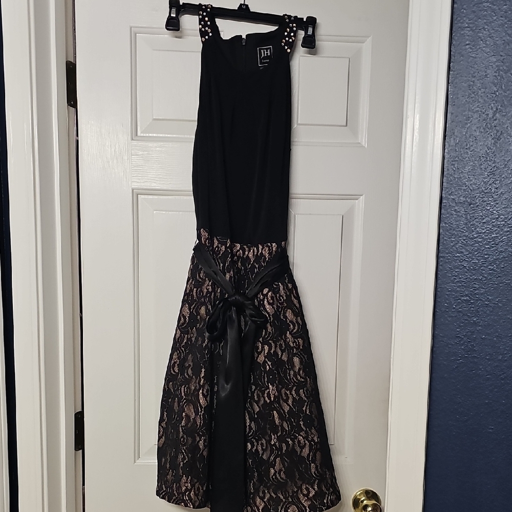 JH Collectibles Black Dress with Gold and Silver Accents